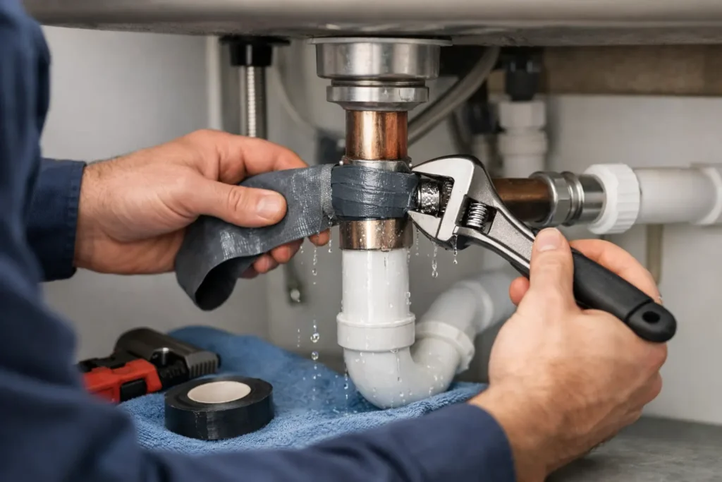 How to Stop a Leaking Pipe Safely