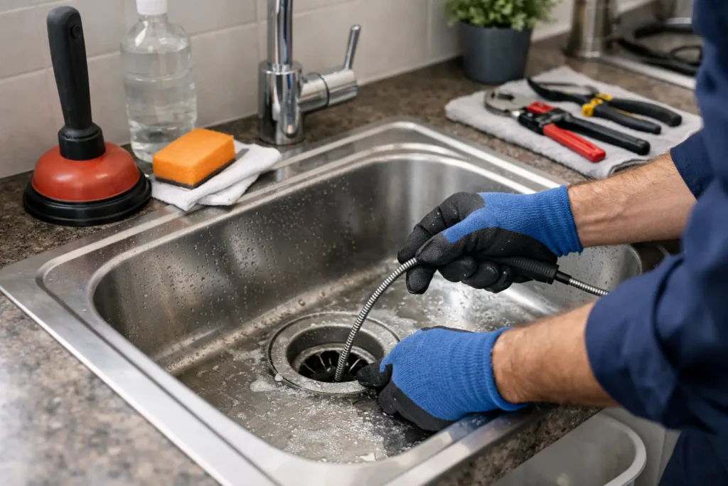 How to Unblock Kitchen Sink Drain Safely