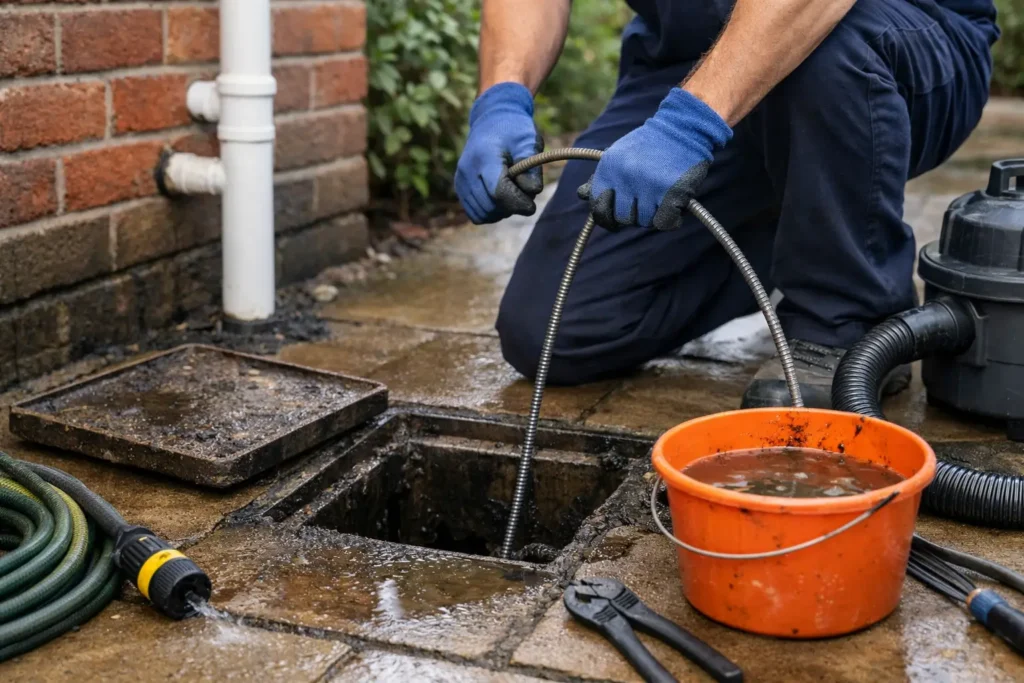 How to Unblock an Outside Drain Safely at Home