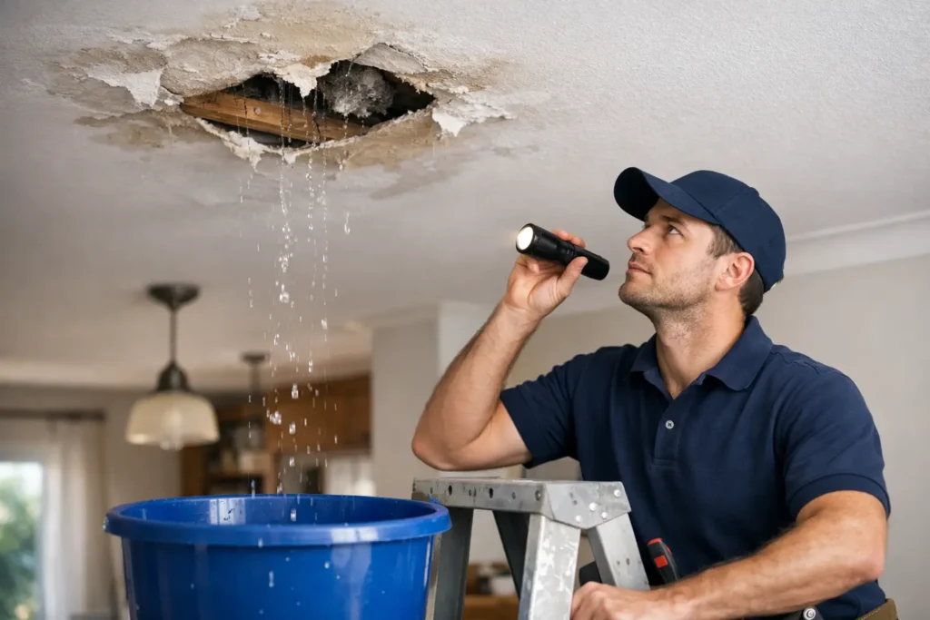 Who Fixes Leaking Ceiling Problems?